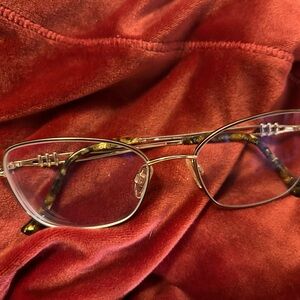 TURA Metal Frame Eyeglasses with Tortoiseshell Temples R138 BRN 5347 140